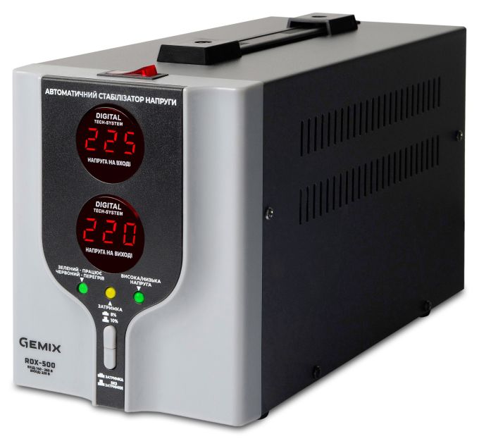 Стабілізатор напруги Gemix RDX-500 Black