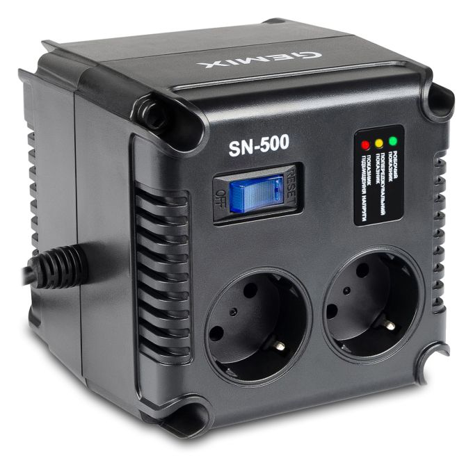 Стабілізатор напруги Gemix SN-500 Black